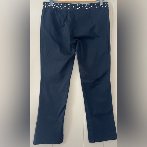 VTG Y2K Paris Blues Studded Waist Boot Cut Black Jeans Pants Jr Size 9 - Picture 4 of 11